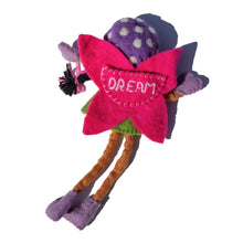 Load image into Gallery viewer, Mushroom Bonnet Tooth Fairy Pillow Raven Purple - Brown Skin
