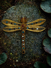 Load image into Gallery viewer, 🐉✨ Cloisonné Dragonfly Ornament — Handcrafted Jewel-Tone Filigree (3” x 3”)
