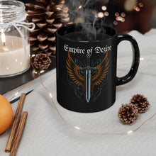 Load image into Gallery viewer, EOD Black Mug – Sword and Shield