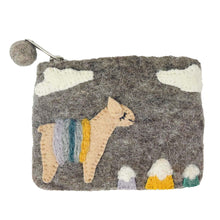 Load image into Gallery viewer, Llama Felt Coin Purse