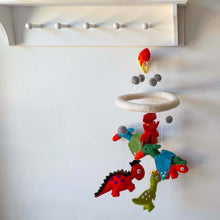 Load image into Gallery viewer, Dinosaur Volvano Nursery Felt Mobile