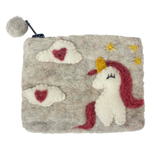 Load image into Gallery viewer, Unicorn Felt Coin Purse