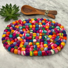 Load image into Gallery viewer, Felt Casserole Trivet, Rainbow Tie Dye