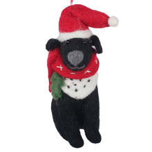 Load image into Gallery viewer, Big Dog Black Lab Felt Christmas Ornament