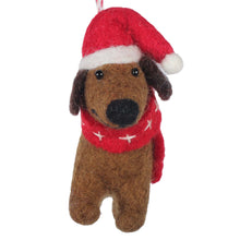 Load image into Gallery viewer, Big Dog Daschund Felt Christmas Ornament