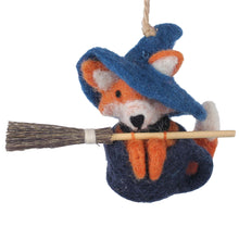 Load image into Gallery viewer, Witch Fox Coffee Cup Felt Christmas Ornament