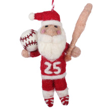 Load image into Gallery viewer, Coach Claus Baseball Felt Christmas Ornament