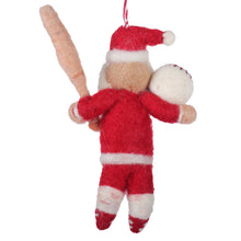 Load image into Gallery viewer, Coach Claus Baseball Felt Christmas Ornament