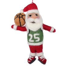 Load image into Gallery viewer, Coach Claus Basketball Felt Christmas Ornament