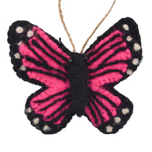 Load image into Gallery viewer, Butterfly Felt Ornament, Pink