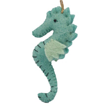 Load image into Gallery viewer, Seahorse Felt Ornament
