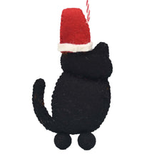 Load image into Gallery viewer, Black Calico Cat Felt Ornament