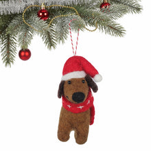 Load image into Gallery viewer, Big Dog Daschund Felt Christmas Ornament