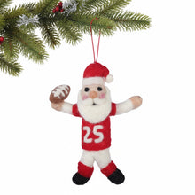 Load image into Gallery viewer, Coach Claus American Football Felt Christmas Ornament