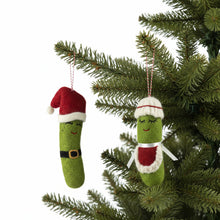 Load image into Gallery viewer, Mr. Claus Pickle Felt Ornament