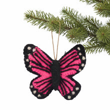 Load image into Gallery viewer, Butterfly Felt Ornament, Pink