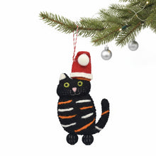 Load image into Gallery viewer, Black Calico Cat Felt Ornament