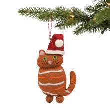 Load image into Gallery viewer, New Ginger Cat Felt Ornament