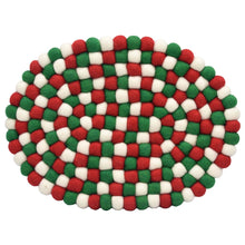 Load image into Gallery viewer, Felt Casserole Trivet, Classic Christmas