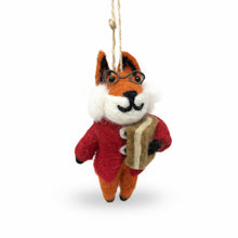 Load image into Gallery viewer, Foxy Scholar Felt Ornament