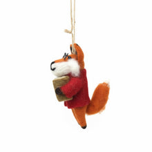 Load image into Gallery viewer, Foxy Scholar Felt Ornament