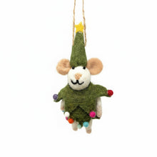 Load image into Gallery viewer, Christmas Spirit Mouse Felt Ornament