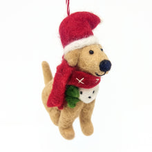 Load image into Gallery viewer, Big Dog Golden Lab Felt Christmas Ornament