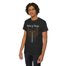 Load image into Gallery viewer, Empire of Dezire Shield and sword Unisex Heavy Cotton T-Shirt