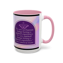 Load image into Gallery viewer, Colorful Inspirational Mug for Spiritual Souls, Affirmation Coffee Cup, Gift for Mindfulness, Butterfly Design, Rainbow Mug
