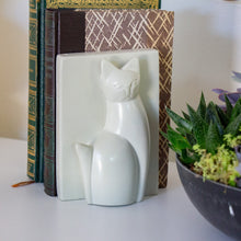 Load image into Gallery viewer, Soapstone Majestic Sitting Cat Bookends