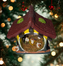 Load image into Gallery viewer, Handcrafted Ceramic Nativity Ornament (Red Roof)