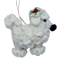 Load image into Gallery viewer, Poodle Dog Handmade Felt Ornaments, Set of 2