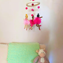 Load image into Gallery viewer, Pink Ballerina Felt Nursery Mobile