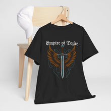 Load image into Gallery viewer, Empire of Dezire Shield and sword Unisex Heavy Cotton T-Shirt
