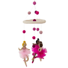 Load image into Gallery viewer, Pink Ballerina Felt Nursery Mobile
