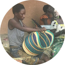 Load image into Gallery viewer, Handwoven Bolga Ghana Dog Bed - COLORS WILL VARY