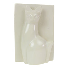 Load image into Gallery viewer, Soapstone Majestic Sitting Cat Bookends