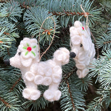 Load image into Gallery viewer, Poodle Dog Handmade Felt Ornaments, Set of 2