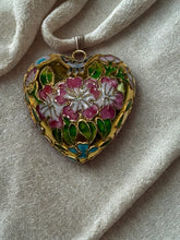 Load image into Gallery viewer, 💖 Cloisonné Heart Ornament — Hand-Enamelled Treasure (2” x 2”)