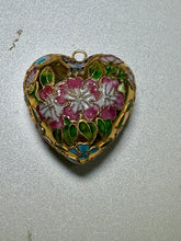 Load image into Gallery viewer, 💖 Cloisonné Heart Ornament — Hand-Enamelled Treasure (2” x 2”)