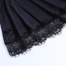 Load image into Gallery viewer, Goth Cross Sexy Purple Dress Vintage Velvet A Line Lolita Dress Aesthetic Gothic