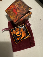 Load image into Gallery viewer, Halloween Mini Art Magnet | Upcycled Can Resin Art | Critter Lane Art Studio