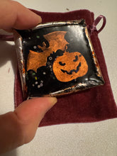 Load image into Gallery viewer, Halloween Mini Art Magnet | Upcycled Can Resin Art | Critter Lane Art Studio