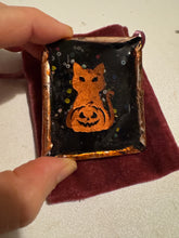 Load image into Gallery viewer, Halloween Mini Art Magnet | Upcycled Can Resin Art | Critter Lane Art Studio