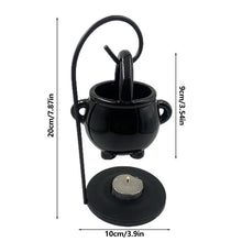 Load image into Gallery viewer, Hanging Cauldron Wax Burner Witch Caldron Pot Candle Holder Witchcraft Supplies Essential Oil Incense Aroma Diffuser Home Decor
