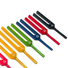 Load image into Gallery viewer, 9 Pieces of Colorful Solfeggio Aluminum Alloy Tuning Forks, Tuning Forks for Therapy, Voice Therapy Blue
