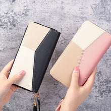 Load image into Gallery viewer, Fashion Zipper Wallets Womens Long Purses Handbags Coin Purse Cards Holder PU Leather Billfold Wallet