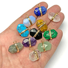 Load image into Gallery viewer, Healing Natural Crystal Stone Pendant Charm With Cutting Process For Jewelry Making Necklace Earring Accessories Handmade Bulk
