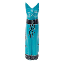 Load image into Gallery viewer, Soapstone Sitting Cat - Turquoise