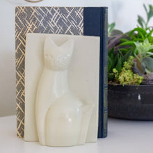Load image into Gallery viewer, Soapstone Majestic Sitting Cat Bookends